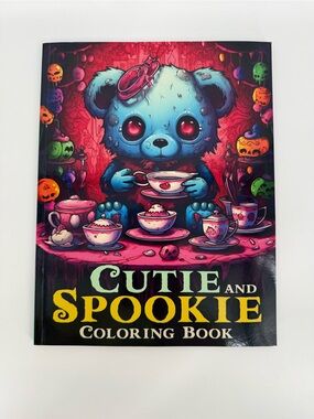 Cute and Spookie Wall Art Poster - Pink, Blue & Black
